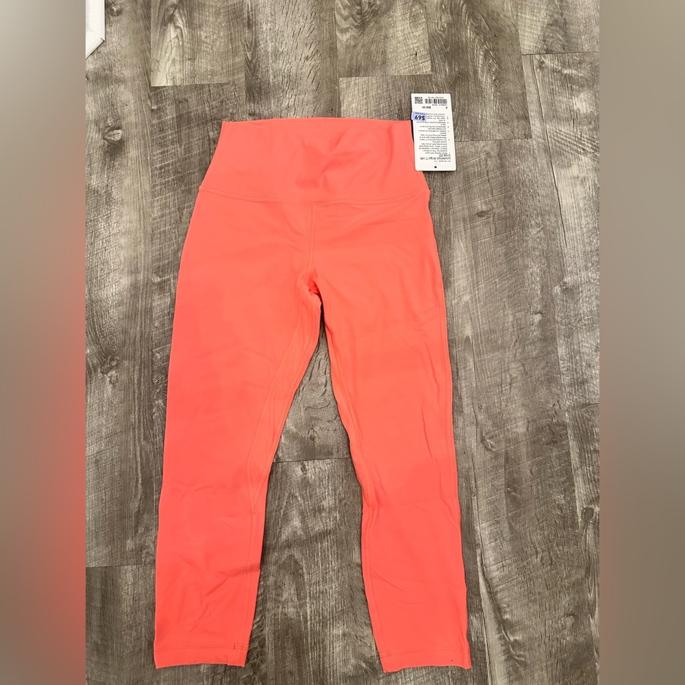 Coral crop Lululemon align leggings